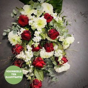 Rouwboeket 3 (rozen en chrysanten)